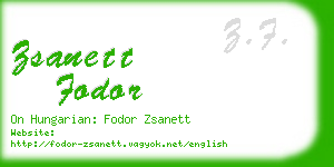 zsanett fodor business card